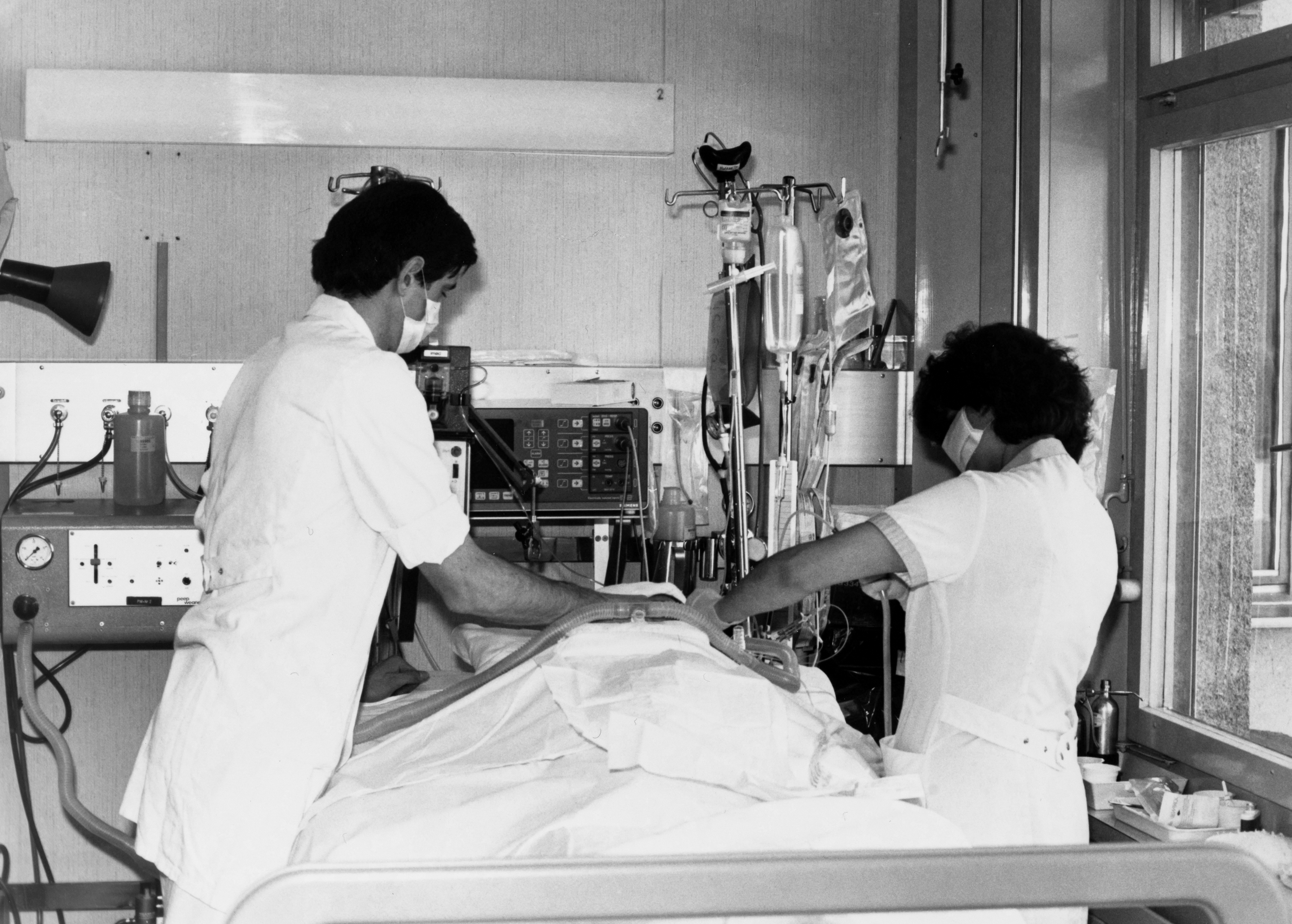 1981: Intensivstation auf der chirurgischen Abteilung des Kantonsspitals vor 1984