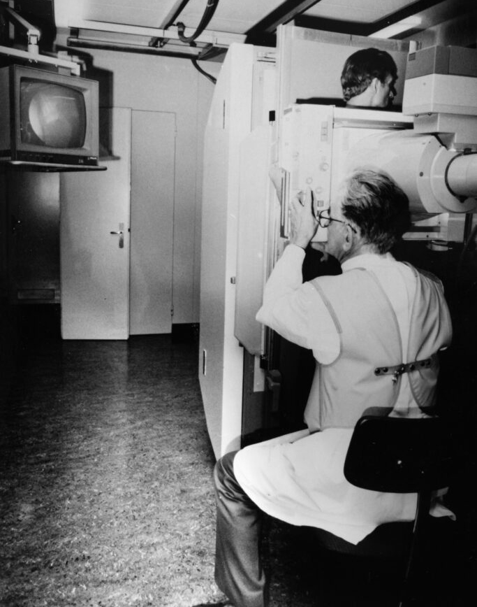 1967: Durchleuchtung mit Fernsehschirm