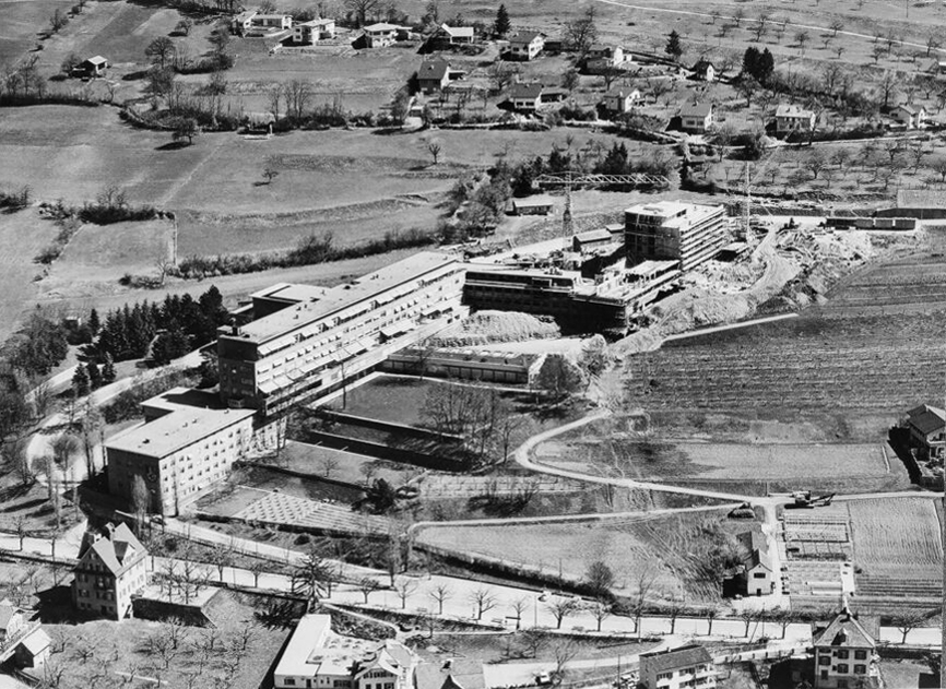 1965: Luftaufnahme des Kantonsspitals