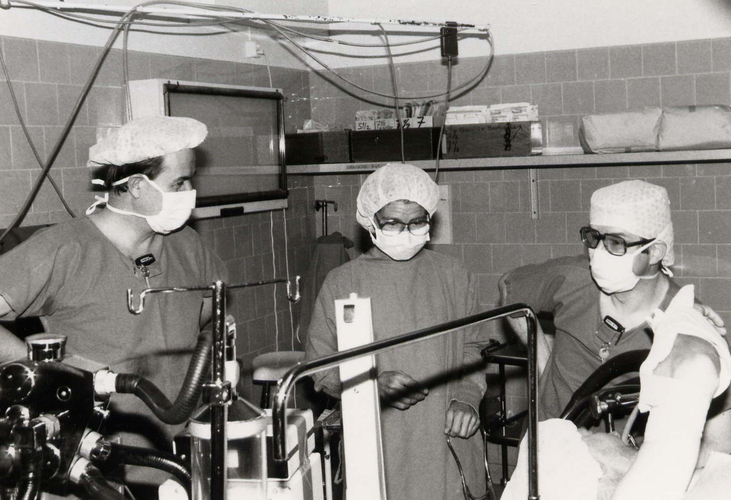 1983: Anästhesieteam im Kantonsspital