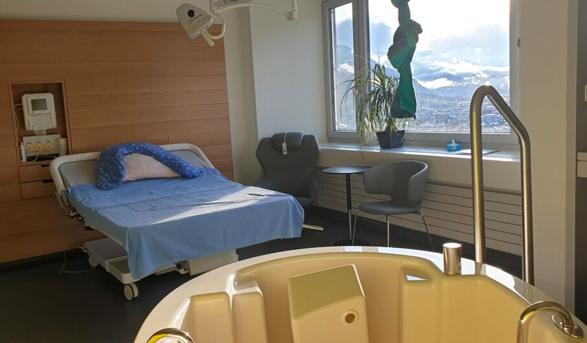 2019: Gebärzimmer in der Klinik Fontana